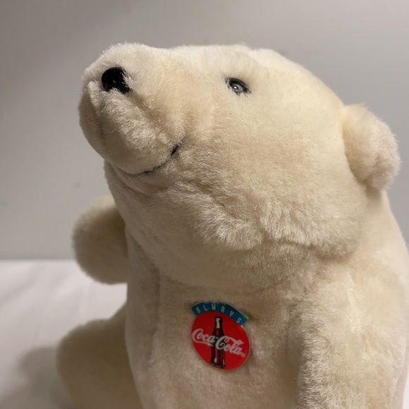 Vintage 90’s Coca Cola Stuffed Plush Polar Bear - Picture 7 of 12